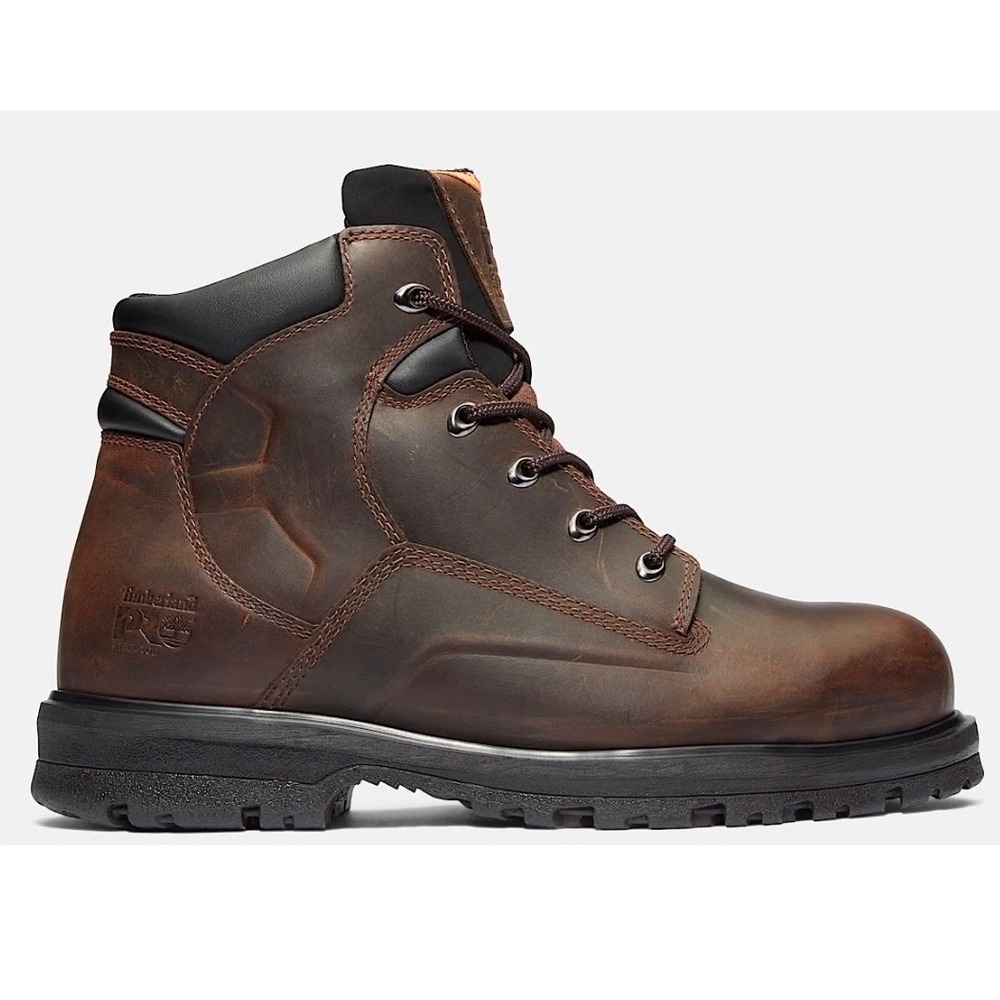Timberland PRO Magnus 6" Steel Toe Oiled Leather Work Boots, Men's 9.5, Brown